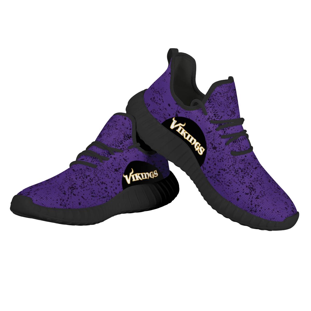 Women's Minnesota Vikings Mesh Knit Sneakers/Shoes 014